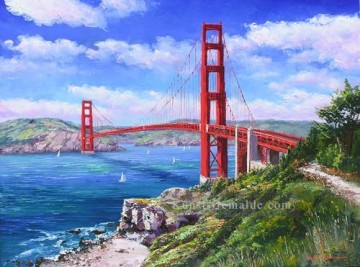 Golden Gate Bridge in San Francisco amerikanischer Stadt Ölgemälde